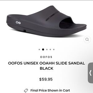 OOFOS Unisex Black OOAAHH Slide Sandals size 43 (M10-W12)